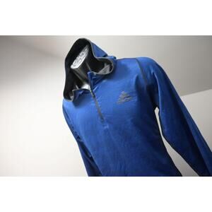 Adidas Hoodie Athletic 1/4 Zip Sweater Performance Dark Blue Mens Size Medium